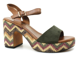 MARCO TOZZI 2-28008-42 khaki comb, dámské sandály vel.41