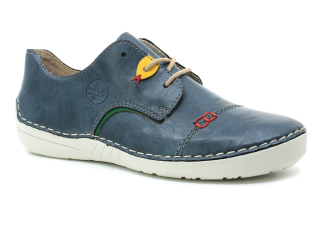 RIEKER 52528-14 blue, dámské polobotky vel.37