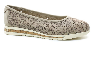 JANA 8-22178-44 taupe, dámské baleríny vel.41
