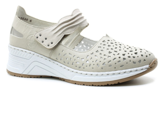 RIEKER N4382-60 beige, dámská obuv vel.41