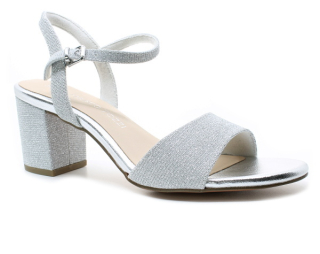 MARCO TOZZI 2-28313-44 silver, dámské společenské sandály vel.37