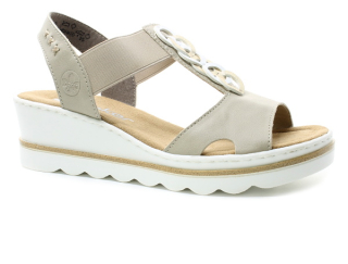 RIEKER 67498-62 beige, dámské sandály vel.41