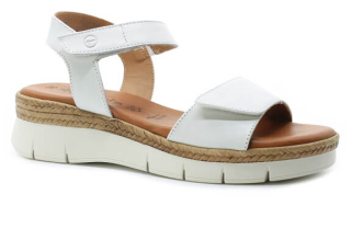 TAMARIS 1-28220-44 117 white leather, dámské sandály vel.41