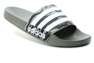 adidas ADILETTE SHOWER JQ2295 šedozelené, pánské pantofle vel.44 ½