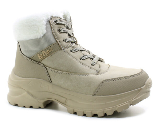 LEE COOPER LCJ-25-01-3744L beige, dámská zimní obuv vel.40