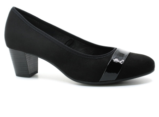 JANA 8-22467-42 009 black/black patent, dámské lodičky vel.41