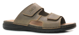 RIEKER 25592-25 brown, pánské pantofle vel.41