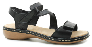 RIEKER 659C7-00 black, dámské sandály vel.37